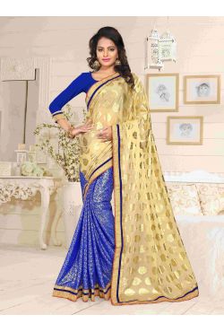 Sari indien marron doré Sari indien marron doré