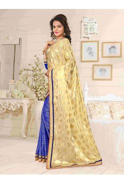 Sari indien marron doré Sari indien marron doré