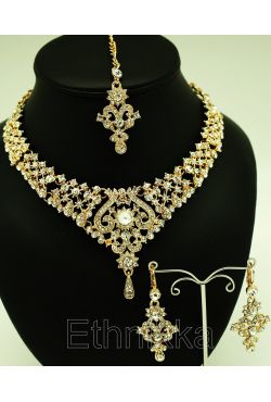 Parure bijoux indiens pas cher en plaqué or Parure bijoux indiens pas cher en plaqué or