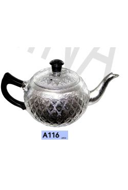 Théière thailandaise ronde poignée noire Théière thailandaise ronde poignée noire