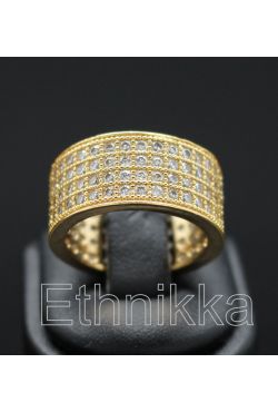 Bague en plaqué or bijou orientale anneau strass Bague en plaqué or bijou orientale anneau strass