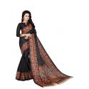 Sari indien bollywood noir brodé de fleurs en perles
