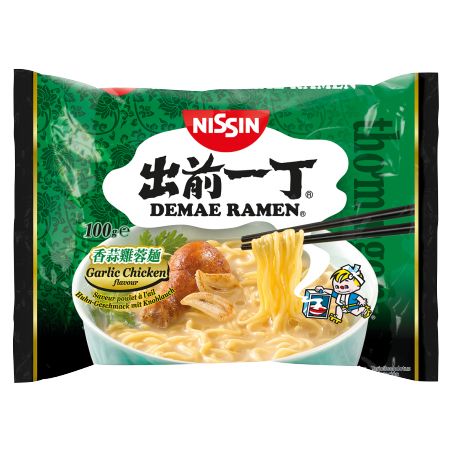 Soupe instantanée NISSIN arôme poulet ail 100g