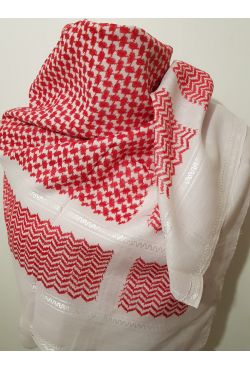 Keffieh arafat rouge et blanc