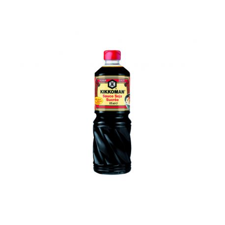 Bouteille de sauce soja sucrée marque Kikkoman 975 ml