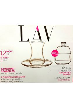 Lot de 6 verres, 6 coupelles et sucrier Lot de 6 verres, 6 coupelles et sucrier
