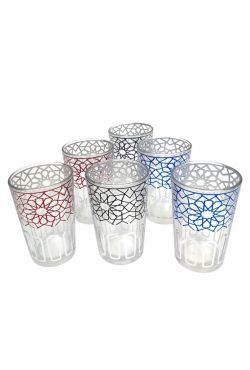 Lot de 6 verres à thé tradition