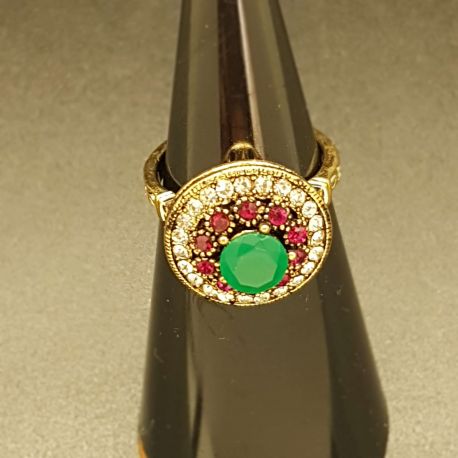Bague turque bijou orientale marquise en plaqué or