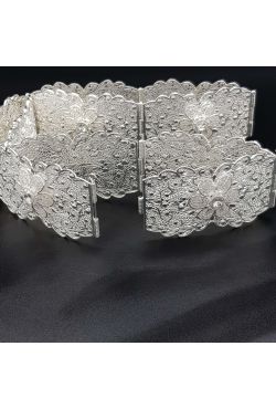 Ceinture caftan plaqué argent