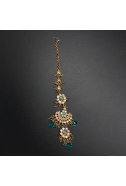 Tikka bijoux indiens vertes turquoises