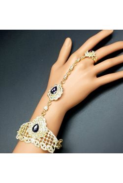 Bijou oriental main bracelet de bague 1 doigt