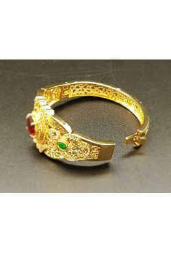 Bracelet en plaqué or zircons bijou oriental