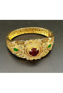 Bracelet en plaqué or zircons bijou oriental