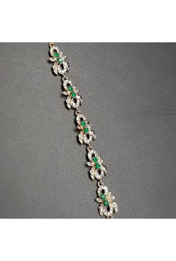 Bracelet fantaisie strass verts