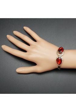 Bracelet en or plaqué rouge 