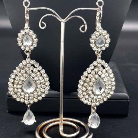 Boucles d'oreilles bijoux inspiration turque argent 