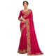 Sari robe indienne mariage brodé rouge