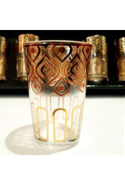 Verres à thé dorés lot de 6