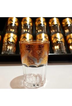 Verre à thé doré (boite de 12) Verre à thé doré (boite de 12)
