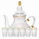Set Théière Marocaine en verre transparents et verre à thé