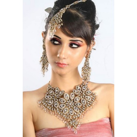 Bijoux de mariage indien blanc 