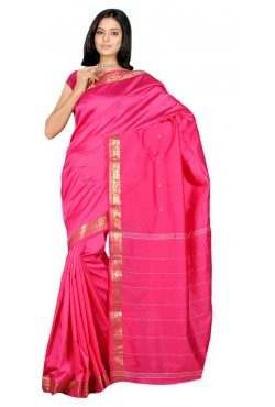 Sari indien traditionnel en soie satin pas cher