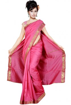 Sari indien traditionnel en soie satin pas cher