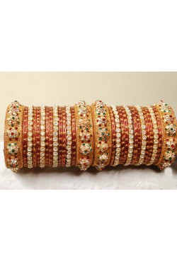 Bracelets indien de mariage doré cristal de swarovski rouge Bracelets indien de mariage doré cristal de swarovski rouge