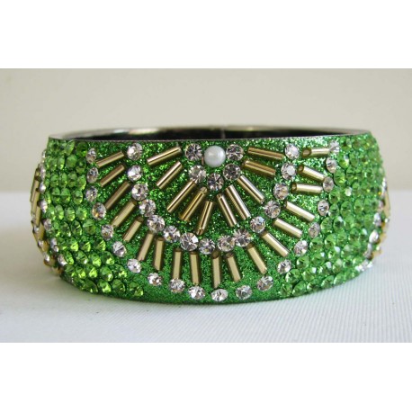 Bracelet indien paillette et pierres 