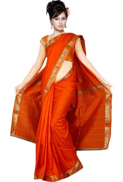 Sari indien traditionnel en soie satin pas cher Sari indien traditionnel en soie satin pas cher