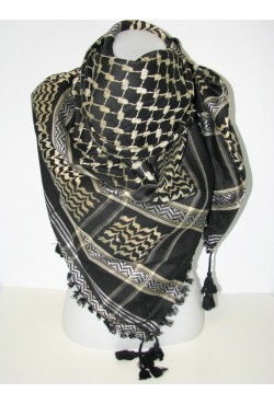 Keffieh noir et gris pas cher Keffieh noir et gris pas cher