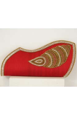 Sac de soirée plume de pan en soie brute 