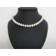 Collier perles de culture ras de cou - Perles d'eau douce blanche