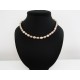 Collier perles de culture de couleur blanche et pêche