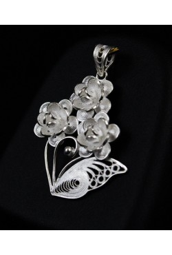 Bracelet oriental en argent plaqué filigrane 