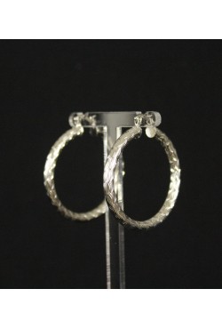 Boucles d'oreilles créoles plaqué argent