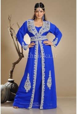 Caftan robe dubai bleue