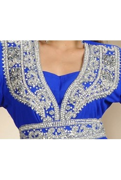 Robe dubai bleue kaftan