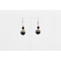 Bijoux ethniques boucles d'oreilles Touareg perles noires