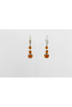 Boucle d'oreille Touareg en argent et en perle Boucle d'oreille Touareg en argent et en perle