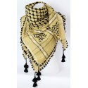 Foulard palestinien Keffieh beige et noir