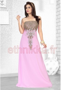 robe orientale rose claire