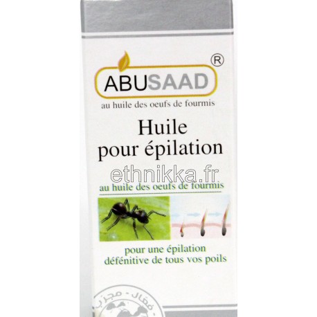 Huile aux oeufs de fourmis réductrice de pilosité