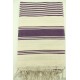 Fouta tissage plat rayé