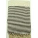 Fouta nid d'abeille bord rayé
