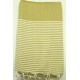 Fouta nid d'abeille bord rayé