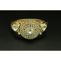 Bracelet turc plaqué or ou argent pierres blanches