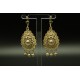 Boucles d'oreilles bijou oriental en plaqué or