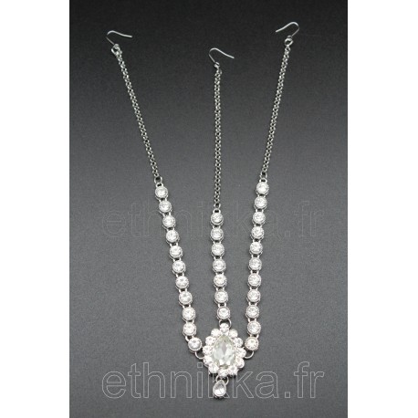 Bijoux oriental de tête plaqué argent