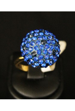 Bague bijou oriental en plaqué or bleue Bague bijou oriental en plaqué or bleue